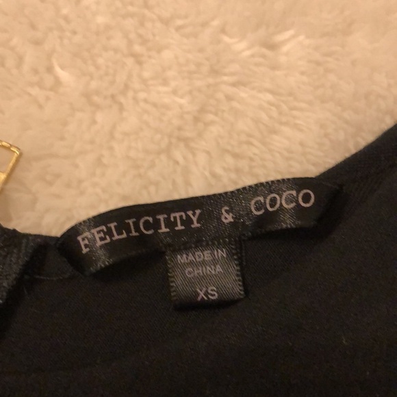 Felicity and Coco NEW Black Zip Up Midi Sheath Dress Size Extra Small - Picture 7 of 11